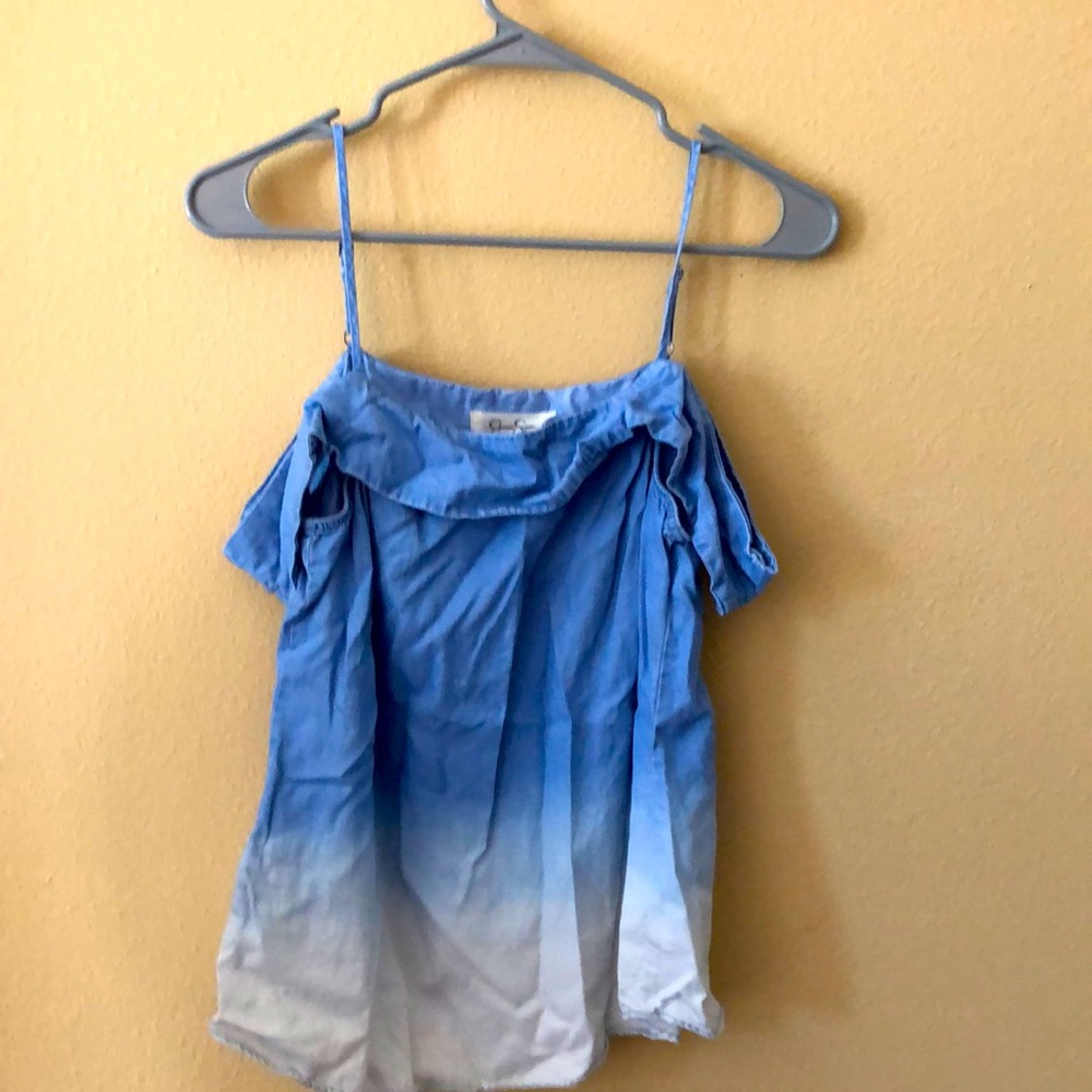 Jessica Simpson off the shoulder ombré tank